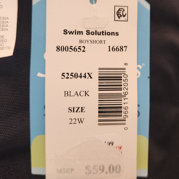 NWT Swim Solutions Boy Shorts Women's Swim Bottoms Bikini Bottoms 22 - Picture 6 of 6